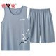 Yalu Herren-Pyjamas Sommermodal Ice Silk Weste Shorts Anzug Teenager große ärmellose Hauskleidung A-12027 2xl