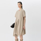 JNBY [Same Model in Shopping Mall] 25 summer new dress with short sleeves loose round neck 5P4G13790 285/mikhaki M