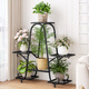 Wojia flower stand floor-standing multi-layer iron art flower pot rack storage rack living room balcony pothos flower stand 941 gold