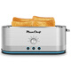 Plumchef 4-slice toaster, defrost/reheat function, removable bread tray, full body stainless steel shell, 1350W, anti-fingerprint and anti-jam