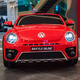 Cool Sun Volkswagen Beetle para niños Electric para niños de cuatro ruedas de cuatro ruedas CAR de juguetes de juguete puede estar sentado con control remoto para el automóvil para niños, asiento de plástico de plástico de plástico de gama alta,