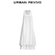 
UR2025 summer new women's clothing vacation-split flower buds U-neck sleeveless dress UIU750001 white M