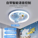 欧普照明（OPPLE）2025新款男孩卧室吸顶风扇灯360度摇头变频电机全光谱护眼LED宇航 9194火箭风扇灯 离线智能语音无