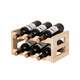 Jingmengyuan solid wood red wine rack home creative wine rack wine bottle rack red wine display rack storage wine cabinet decorative ornaments one layer four bottles log color