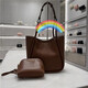 CHARLES&KEITH230782647大容量通勤手提单肩托特包子母包大 奶油黄色