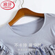 LangSha light luxury high-end women's pajamas Modal spring and autumn long sleeve pullover loose large size ice silk sweet home clothing set RQ6624 3XL