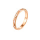 QUAMER cold style simple niche titanium steel inlaid with diamonds plated rose gold ring women's gold color does not fade prismatic section rose gold beauty No. 5 (circumference 5.12cm)