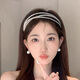 Mansheng Pearl Hairband Female Super Fairy 2026 New Internet Celebrity High-Quality High-Skull Headband for Going Out and Versatile Hairpin Card Headwear Three-layer Beaded Hairband Stars Same Style