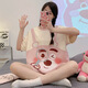 Opeodly夏季睡衣女薄款学生甜美短袖短裤两件套夏天宽松可外穿休闲家居服 684背带熊 L 【建议98-112斤】