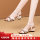 Klwpvd sandals women's wedge single chaussures ne nouveau cuir gethere cuir women's chaussures mode couleur lot confortable et polyvalent poisson bouche chaussures de femmes vertes [coin confortable 5cm] 36 taille de chaussure standard