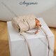 ANYSMIC Bag Women's Bag Luxury Brand New One-Shoulder Crossbody Bag Women's Exquisite High-end Commuter Women's Bag Handbag Apricot Color