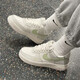 Nike (NIKE) casual shoes women's shoes 2025 summer new sports shoes AF1 Air Force No. 1 low top shoes IB3881-001 IB3881-001 Phantom gray/light military green 38.5