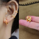 He Jiagong Old Phoenix 999 Gold Super Flash Earrings for Women 14K 2025 New Trendy Unique Earrings Earrings Earrings Studs Earrings 10MM Gold Pair (Suitable for Ear Lobes) Same