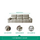 Quanyou Home Leather Art Sofa New Living Room First Layer Cowhide Modern Simple Functional Straight Row Elephant Ear Sofa