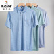 
Woodpecker (TUCANO) Daddy Lapel Ice Silk Short Sleeve T-shirt Middle-aged Men's Casual T-shirt Middle-aged and Elderly Thin POLO Shirt Summer Clothes T Ice Silk-9855 Gray Real Pocket L 50/170