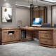 New Chinese style solid wood boss desk office desk file cabinet combination chairman's office executive desk general manager desk 1.8M boss desk North American ash wood