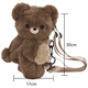 Bien-out mignon petit sac d'ours sac à dos peluche poupée sac à école fille d'anniversaire cadeau fille sac à dos carton de bœuf marron bœuf marron