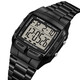Shinuoke Square Classic Classic Retro Steel Band Sport Sport Electronic Watch Student Männer Multifunktional Water of Washof Watch 9905 Schwarz (Leichtmetallriemen)