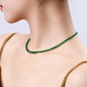 COASZE Jingchun Green Tsavorite Abacus Faceted Necklace Women's 18k Clavicle Necklace Jewelry for Girlfriend 2-4mm Tsavorite Necklace/18k Gold/40cm