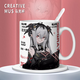 Yaowan XI und Doppel Pamishi Peripheral Q Version Jietawei Dawn Cute Mug Coffee Cup 2D Game Trinking Cup [weiße Single -Tasse] TJ3892 Exquisite [Tasse] + Untersetzer + Löffel