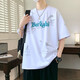 奥计青少年冰丝短袖T恤潮男2025新款学生帅气大童上衣 JTTZ---693米色 M 75至105斤
