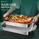 Wing Fantasy 304 stainless steel grilled fish plate, household paper-wrapped fish induction cooker special pot, commercial rectangular baking pan, deepened tray, 304 thick steel medium shallow plate, approximately holds 2 Jin Jin equal to 0.5 kg of fish