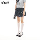 DZZIT [Little lulu joint series] Disu skirt 2025 autumn dot cake skirt women 3J3S2164A black S