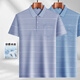 Mangjue Dad Anzug Sommer Herren kurzärmeligte T-Shirt mit mittleren Alterseis mit mittleren Alterseisen ältere Männer mit halbärmeligem Mitte des Middle-Alters-Basishemdes T ICE-Seiden-9855 Graues echtes Taschenm 48/165