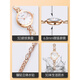 Colevkie Watch Offizielle 2025 neue Uhr für Studentinnen und Frauen Nische leichte Luxus -Frauen Uhr 9215 Silber Shell White Diamond [ + Geschenkbox Set + Armband +