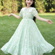 G.Duckkids Little Yellow Yellow Duck Girls Dress Summer 2025 Новая модная детская шифоновая юбка с цветочным