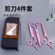 Pilot Pet Grooming Scissors Dog Hair Scissors Cat and Dog Hair Shearing Tool Set Professional Barbering Artifact Cat Hair Scissors Stainless Steel 4-piece Set Pink Gift Pack