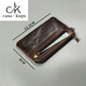Casa-kupsCK Echtleder-Geldbörse mit Reißverschluss, Herren-Kartentasche, Retro-Tasche aus echtem Leder, ultradünn, kleine Geldbörse, Kartentasche, Münztasche Mini