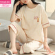 莫代尔睡衣女款夏季棉2025新款短袖韩版甜美夏款家居服夏天套装 9855 纯棉套装 M 建议80-100斤穿