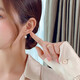 Light luxury freshwater pearl high heels earrings simple women's earrings