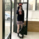东鲸岁时记东京岁时记jk格裙百褶裙学生学院风夏季校供粉色半身裙女心动校刊 绀色套头毛衣+裙子39cm S