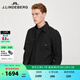 J. Lindeberg Shopping Mall gleich Frühling Trend Casual Blended Woll Lapel Jacke für Männer 520321501 RPR Black XL