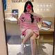 盛束蜡笔小新睡衣女夏季薄款短袖带胸垫套装2025新款学生家居服可外穿 B1517【自带胸垫】 M 【75斤-95斤】