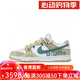 耐克（NIKE）球鞋定制  Dunk 竹韵 国风水墨 新中式 蓝白 男款板鞋 dd1391-100(teamfour-男女款线 41