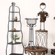 
Yusenyi Own Product Collection - American antique iron wood flower rack folding shelf flower pot storage shelf flower table green 42805-12804