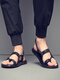 GY Jinlilai Sandals Men's summer wear non-slip fashion trendy beach shoes flip flops dual-purpose sandals 9866 black 44