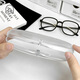 Dongha transparente Brille Box INS-Stil tragbare und stressresistente Studenten, Männer und Frauen, einfache und hochwertige Sonnenbrillen, hochwertige Aufbewahrungsbox, Brille Box + Brille Tuch