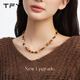 TFY Maillard tiger eye stone beaded necklace women's 2025 new hot style high-end light luxury niche unique clavicle chain tiger eye stone beaded necklace