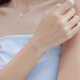 Lukfook Jewelry Platinum 950 Ice Butterfly Reflecting Dream Broken Ice Butterfly Platinum Bracelet Price G07P0001DS 2.52 grams (including labor cost 295 yuan)