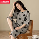 Hengyuanxiang-Pyjamas für Frauen im Sommer Pure Cotton Kurzärmelige Hose Volle Baumwollpunkte können außerhalb von Damen Home Clothes Mutter zu Hause 9856 [reines Baumwoll] Muliert werden 80-100jin [Jin gleich 0,5 kg]