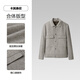 HLA Heilan Home Jacket Men's Lapel Warm Sheep Wool Soft Flat Jacket Men HWJAD4W126A Khaki Stripe D6 M 170/88A Recommended 125~136Jin Jin is equal to 0.5 kg