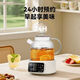 Shenhua German quality health-preserving pot all-glass tea kettle steaming tea split 0 glue tea boiler fully automatic intelligent tea boiler automatic constant temperature water supply adjustable Bright Moon White high borosilicate glass body 1.2L