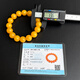 Yuzhi Natural Beeswax Collection Grade Armband Alte Bienenwachs Hühnöl Gelbbber Runde Perlen Männer und Frauen Armband mit Zertifikat Geschenke etwa 13,6 mm G679 Sammlung Waisenkind 22,75g