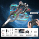 
[Genuine with double electric] Technology remote control aircraft foam quad-axis scientific flight experiment drop-resistant drone toy 479 green handle remote control aircraft dual battery