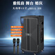 HYUNDAI Korean modern high-power square dance speaker trolley speaker outdoor karaoke high volume mobile Bluetooth stage speaker with microphone performance karaoke dance conference host 10-inch three-way 1600W + double wheat gift package