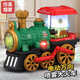 Children's Electric Steam Spray Train 1-3 Jahre alt 2 Jungen Licht Musik 4 frühe Bildung Baby Girl Toys Retro Spray Train (Green) Ladung Version